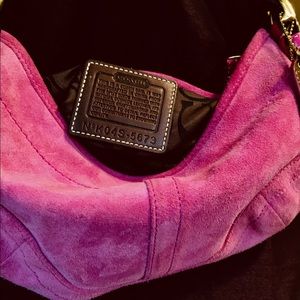 Leather coach hand bag